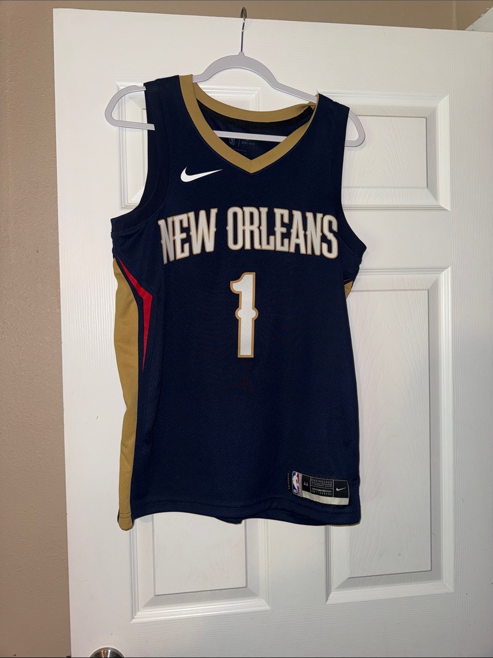 Nike Navy & Gold New Orleans Basketball Jersey #1